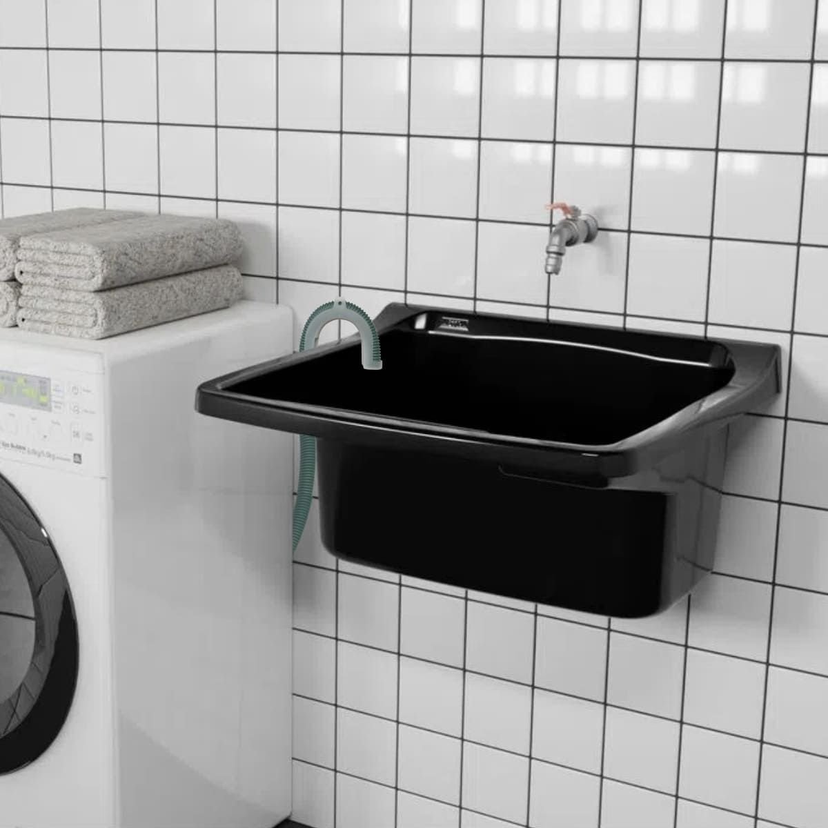 Mangueira Saída Água Máquina de Lavar Universal 3m Metros Cinza com Suporte | Kaztec - 8