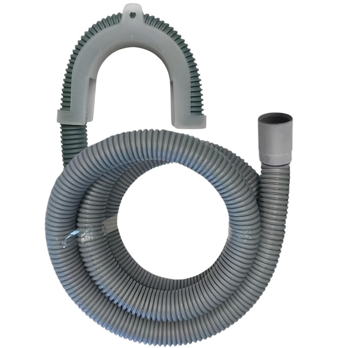 Mangueira Saída Água Máquina de Lavar Universal 3m Metros Cinza com Suporte | Kaztec - 1