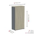 Ver imagem 4 de Armário Alto 2 Portas 159,6x79,2x41 Cm Pivotante