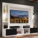 Ver imagem 7 de Estante Tv 65" Com Leds Berlim Multimóveis V3392 Branca/Preta Branco/Preto