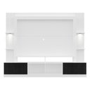 Ver imagem 3 de Estante Tv 65" Com Leds Berlim Multimóveis V3392 Branca/Preta Branco/Preto