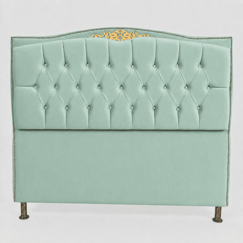 Cabeceira Greta 90cm Estofada Veludo p/ Cama Solteiro Quarto
