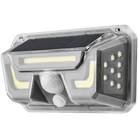 Luminaria Solar Sensor Movimento Spot Led Parede Branco Frio Bionic Light Lampada Iluminaçao
