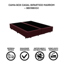Ver imagem 4 de Cama Box Casal Bipartida 138x188cm Marrom – Base Reforçada