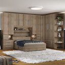Ver imagem 1 de Dormitório Queen Size Sem Cama 1222S Castanho