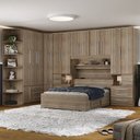 Ver imagem 3 de Dormitório Queen Size Sem Cama 1222S Castanho