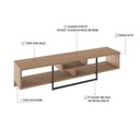 Ver imagem 4 de Rack para TV até 75 Polegadas Industrial 180cm Element Marrom Nogueira