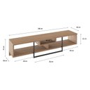 Ver imagem 3 de Rack para TV até 75 Polegadas Industrial 180cm Element Marrom Nogueira