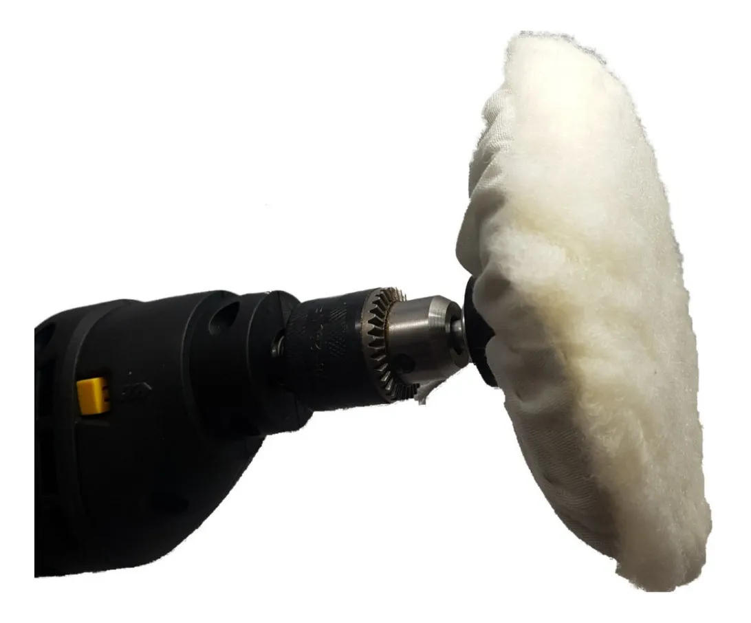 Kit Polimento P/ Furadeira Disco + adaptador Massa 500g Boina Polir ...