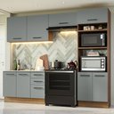Ver imagem 1 de Armário de  Cozinha Completa 270cm Rustic/Cinza Agata Madesa 08