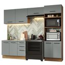Ver imagem 3 de Armário de  Cozinha Completa 270cm Rustic/Cinza Agata Madesa 08