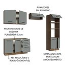Ver imagem 5 de Armário de  Cozinha Completa 270cm Rustic/Cinza Agata Madesa 08