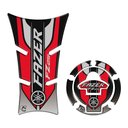 Ver imagem 1 de Kit Protetor Tanque e Bocal Adesivo Moto Yamaha Fz25 2023-2024 Vermelho Vermelho