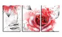 Ver imagem 1 de Quadro Decorativo 55x110 arte aquarela botão de rosa