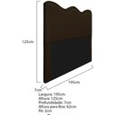 Ver imagem 4 de Cabeceira King Bari P02 195 cm para cama Box Corano Marrom - Amarena Móveis