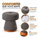 Ver imagem 5 de Puff Estofado Confortável Madeira Maciça Base Laminada Bloom Espresso Móveis