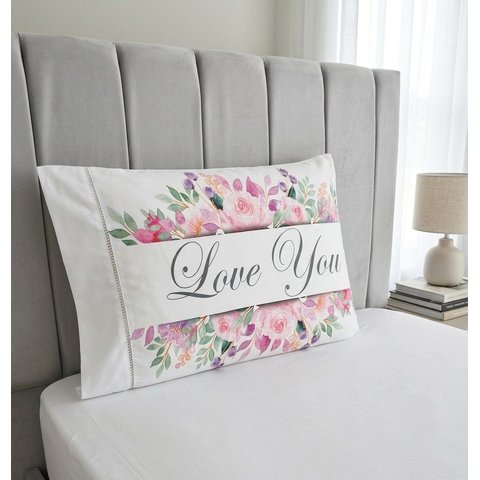 Kit 2 Fronhas Sonata Microfibra 50 x 70 cm: Love