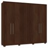 Guarda Roupa Casal Comodus 6 Portas 4 Gavetas Marrom Caemmun - 1