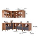 Ver imagem 3 de Kit Cozinha Modulada 7 Peças Eloise 3aéreos+4balcões Cz027 Freijó Off White