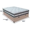 Ver imagem 6 de Cama Box Baú Bege e Colchão Black Graphite Molas Ensacadas Casal 138x188x32 Anjos