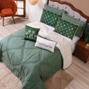 Ver imagem 2 de Kit Edredom Solteiro Verano com Almofadas Estampadas 05 Peças - Dupla Face Percal 300 Fios