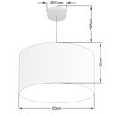 Ver imagem 2 de Lustre Pendente Cilíndrico Vivare Md-4213 Cúpula em Tecido 50x30cm - Bivolt - Rustico Cinza - Bivolt