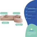 Ver imagem 4 de Sofá Modular Sala de Estar Decoração Luxo 265cm Lado Esquerdo Suede Celinne Luxuoso