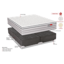 Ver imagem 2 de Conjunto Box Queen Protettore Pillow Top Espuma Viscoelástica 158x198x70 Reconflex