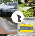 Ver imagem 3 de Lavadora Pistola De Alta Pressão Pra Carro Sem Fio Portátil Bateria 48v