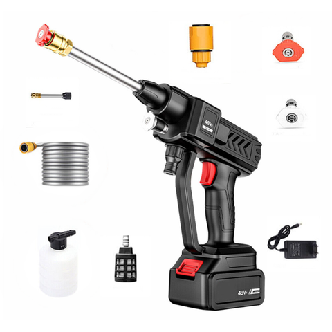 Lavadora Pistola De Alta Pressão Pra Carro Sem Fio Portátil Bateria 48v