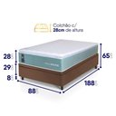 Ver imagem 2 de Cama Box Baú Lagos Molas Ensacadas 88x188 Marrom King House