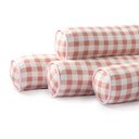 Ver imagem 1 de Kit para Berço Jogo de Lençol com Rolinhos 100% Algodão 7 Peças - Xadrez Rose