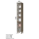 Ver imagem 3 de Paneleiro de Cozinha Lora 2 Portas 4 Prateleiras MDF 35cm Duna-Cristal