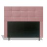 Cabeceira Estofada Lia 140 cm Para Cama Box Quarto Casal MV Estofados Veludo Rose - 1