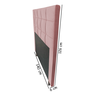 Cabeceira Estofada Lia 140 cm Para Cama Box Quarto Casal MV Estofados Veludo Rose - 2