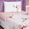Lençol Jogo de Cama Bouti Kids Solteiro 03 Peças Bailarina - 1