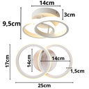 Ver imagem 5 de Luminária Teto Parede 25cm Anel Duplo 24 Watts Led 3x1 Lustre Bivolt Gimpo Kjgd-327:branco