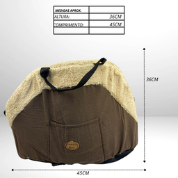 Bolsa de Passeio Transporte Pet para Cães e Gatos Luxo Linda Marrom - 5