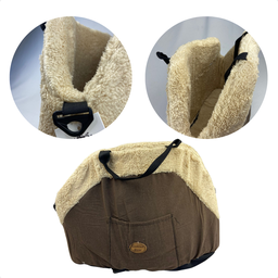 Bolsa de Passeio Transporte Pet para Cães e Gatos Luxo Linda Marrom - 2