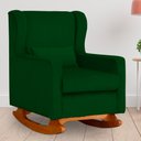 Ver imagem 5 de Poltrona Aurora Pés Balanço Luxo Suede Cores - DS Estofados - Verde