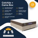 Ver imagem 5 de Cama Box + Colchão Gazin de Molas Ensacadas One Face Air Light Queen 158 cm