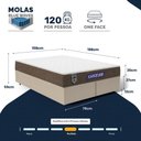 Ver imagem 3 de Cama Box + Colchão Gazin de Molas Ensacadas One Face Air Light Queen 158 cm