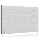 Ver imagem 1 de Cabeceira Cama Box Queen 160cm Estofada Frizza P05 Linho Cinza Claro