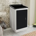 Ver imagem 2 de Gabinete Para Lavanderia Com Tanque Preto 01 Porta + Fita Veda Rosca