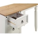 Ver imagem 4 de Escrivaninha Penteadeira em Madeira Maciça com 3 Gavetas Branco Lavado