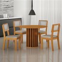 Ver imagem 2 de Mesa de Jantar Flora 108x108 Cinamomo-cinamomo Copo com Kit 4 Cadeiras para Mesa de Jantar Flora Jol
