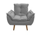 Ver imagem 2 de Kit Poltrona com Puff Opala para Sala Confortável e Resistente Suede