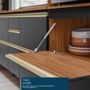 Ver imagem 5 de Balcão Pia Proença 120cm 1 Porta e 4 Gavetas Nogueira Touch-carbono Prime Tx com Tampo Mdf -