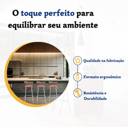 Kit 3 Banqueta Bistro para Cozinha Junco Cappuccino Àrea Gourmet Balcão Bancada bares Churrasqueira - 3