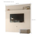 Ver imagem 3 de Painel para TV Zion 75 Polegadas 238cm MDF MDP Off White Casah